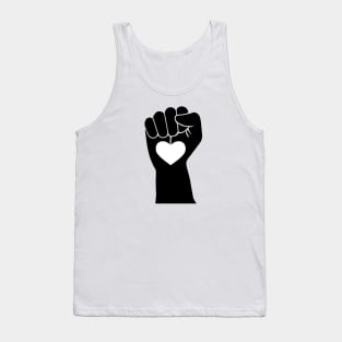 Feminist Heart in Hand Fist for Activism Tank Top